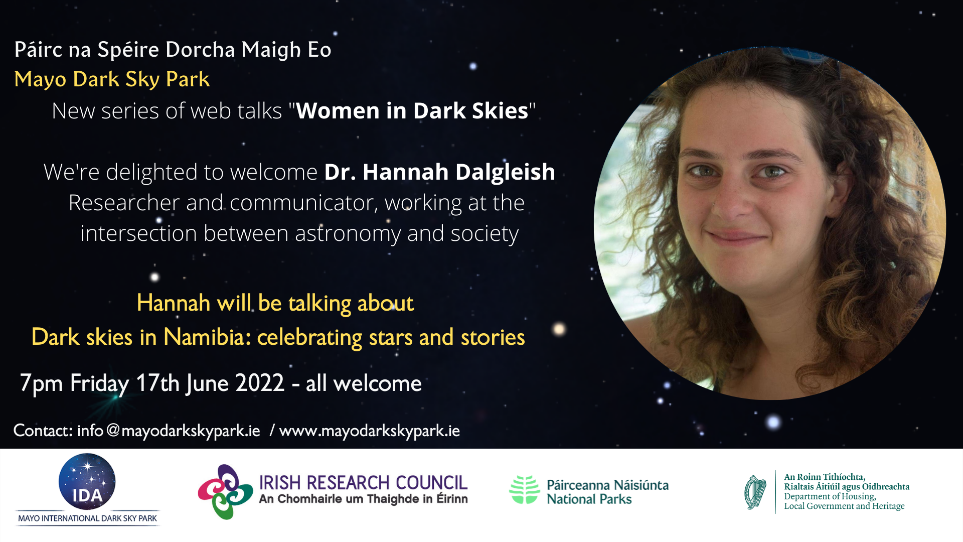 Next Event – Hannah Dalgleish – Women in Dark Skies